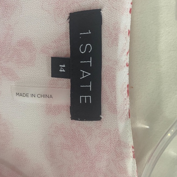 1.STATE ruffled wrap dress pink floral print - Picture 5 of 9